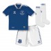 Everton Dwight McNeil #7 Replika Babytøj Hjemmebanesæt Børn 2023-24 Kortærmet (+ Korte bukser)